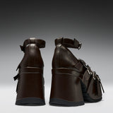 Avalon Strappy Heeled Shoes- Acorn