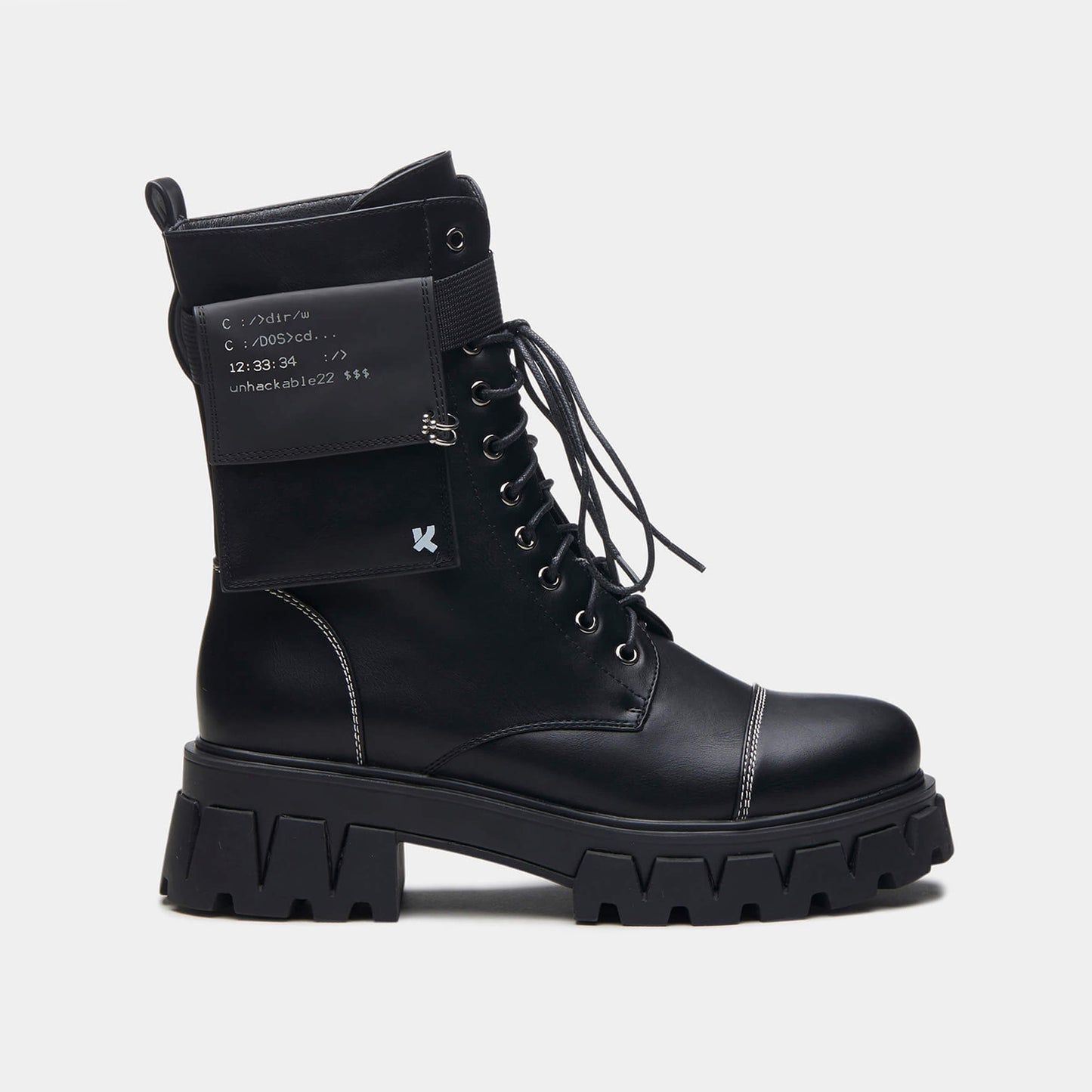 Banshee Fallout Cyber Boots - Ankle Boots - KOI Footwear - Black - Side View
