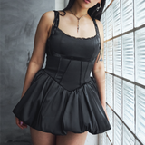 Candy Cloud Romper Playsuit - Black