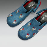 Cluck Cluck Chicken Mules- Denim