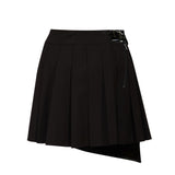 Coptic Faux Leather Mini Skirt- Black