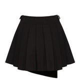 Coptic Faux Leather Mini Skirt- Black