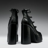 Gurren Strappy Platform Heels