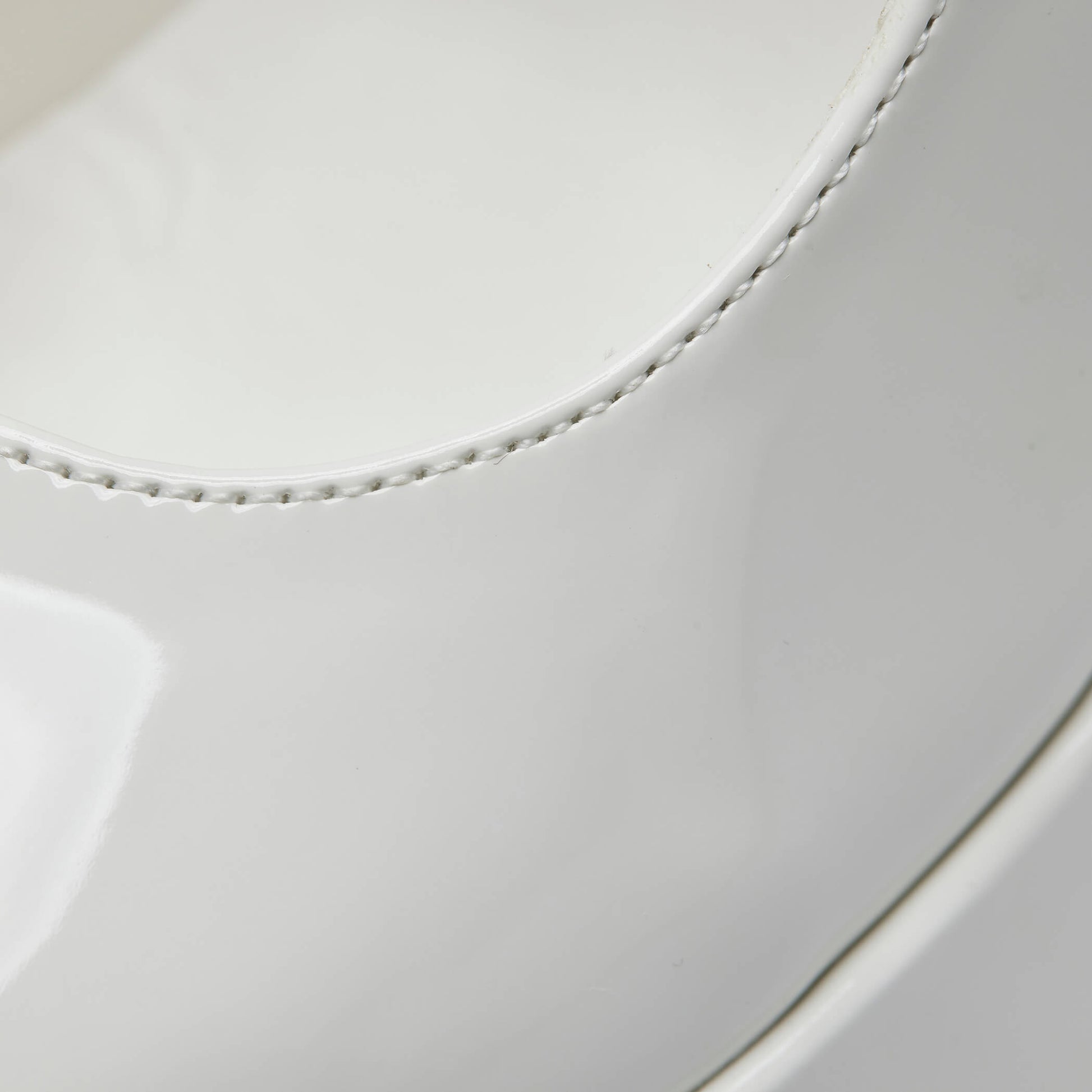 Darkbloom White Patent Platform Heels - Shoes - KOI Footwear - White - Material Detail