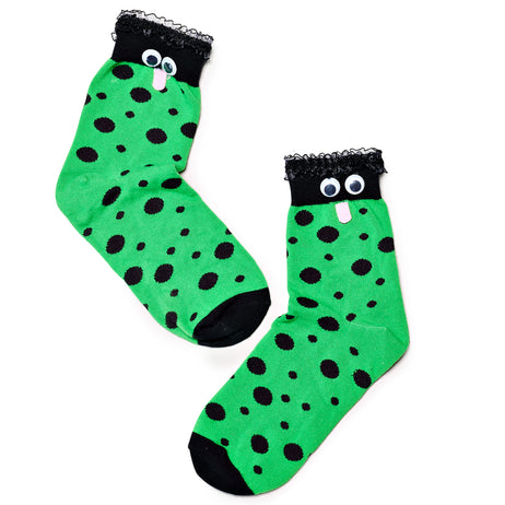Cheeky Frog Socks - Accessories - KOI Footwear - Green - Main View
