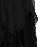 Frostbitten Layered Corset Midi Dress - Textured Black