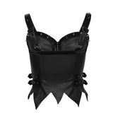 Frostbitten Layered Corset Midi Dress - Textured Black