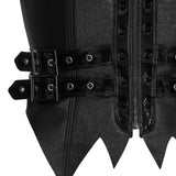 Frostbitten Layered Corset Midi Dress - Textured Black