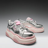 Girlie Pop Chunky Trainers- Silver