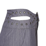 Gravity Pinstripe Baggy Pants - Charcoal Grey