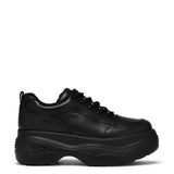 Black Chunky Trainers - JJ1 - Side view