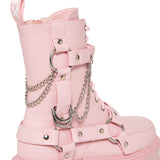 Yami Pastel Pink Platform Boots