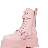 Yami Pastel Pink Platform Boots