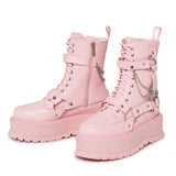 Yami Pastel Pink Platform Boots