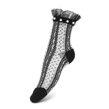 Flutterby Pearl Lace Black Socks