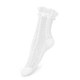 Flutterby Lace Pearl White Socks
