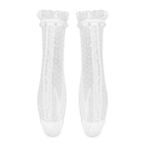 Flutterby Lace Pearl White Socks