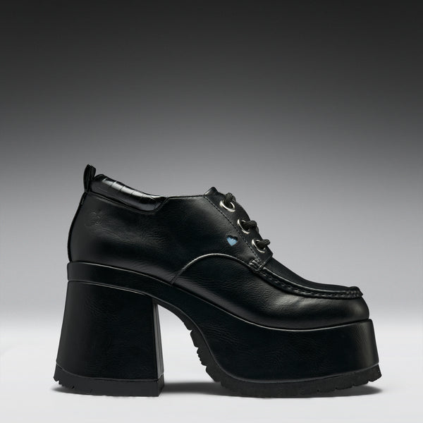 Kinetic Chunky Heeled Shoes-Black – KOI footwear