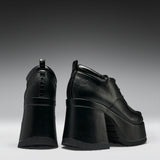Kinetic Chunky Heeled Shoes-Black