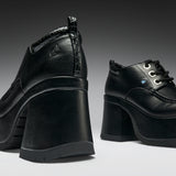 Kinetic Chunky Heeled Shoes-Black