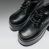 Kinetic Chunky Heeled Shoes-Black