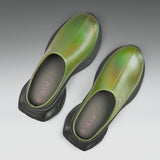 Lime Waves Chunky Slip On Shoes