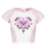 Love Clock Graphic Heart T-Shirt - White