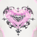 Love Clock Graphic Heart T-Shirt - White