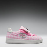 Magic Rabbit Gingham Flat Shoes - Pink