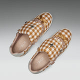 Magic Teddy Bear Gingham Flat Shoes - Brown