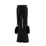 Malacath Zipper Baggy Utility Cargo Pants - Black