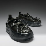 Metamorphosis Distressed Mary Janes- Charcoal