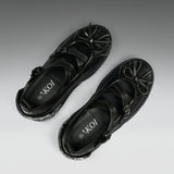 Metamorphosis Distressed Mary Janes- Charcoal