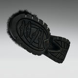 Midnight Sasquatch Fluffy Boots - Black