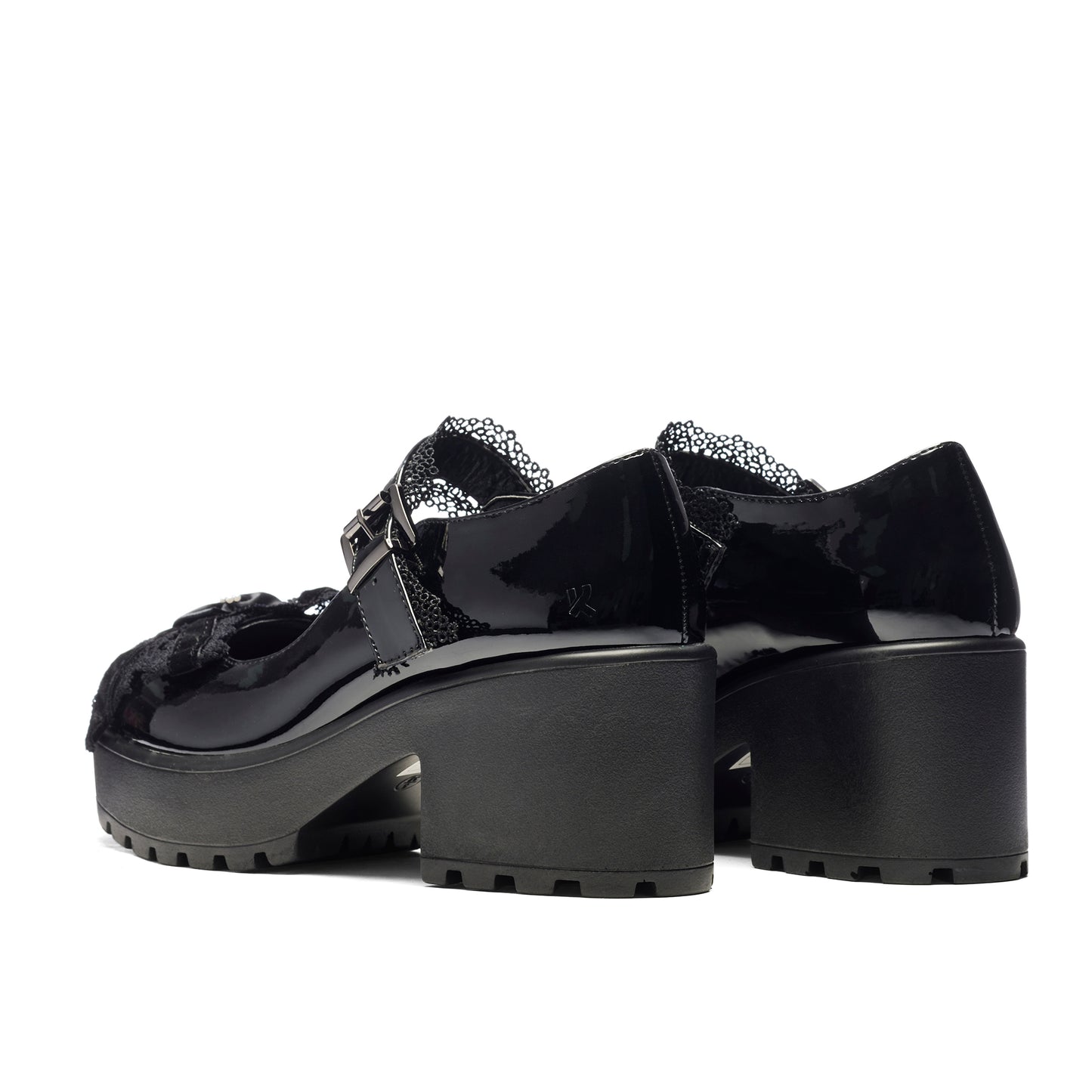 Tira May Jane Shoes 'Cute Gloom Edition' - Black - Koi Footwear - Back View