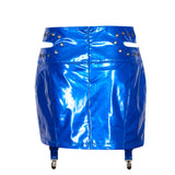 Nimbus Harness Strap Mini Skirt - Blue