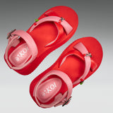 Orchard Flatform Charm Sandals - Red