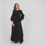 KOI_Bespoke Noctura Black Pleated Top and Skirt Co Ord- One Size_MOD