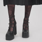 Gurren Strappy Heels - Black Chunky HeelS_VID