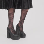 Darkbloom Black Platform Heels - Shoes - KOI Footwear MOD3