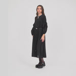 KOI_Bespoke Penumbra Black Pleated Midi Dress_VID