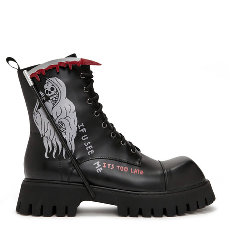 Nightwalker Scythe Boots - Ankle Boots - KOI Footwear - Black - Main View