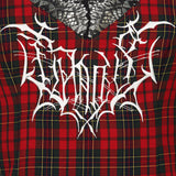 Tarnished Plaid Slip Dress - Red Tartan