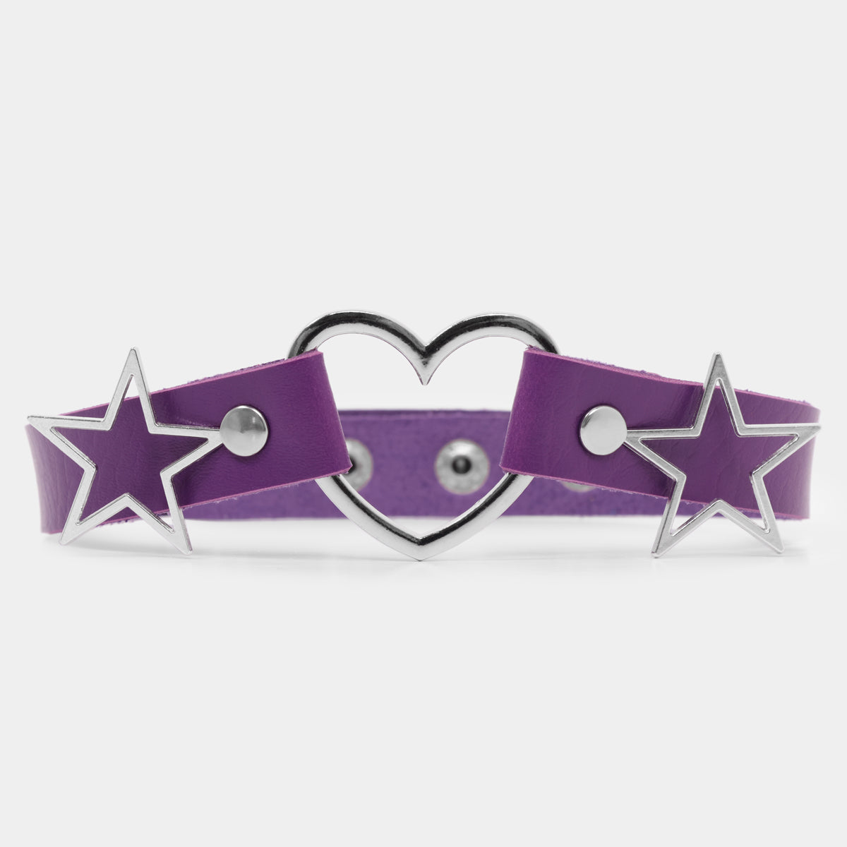 Purple Starshine Choker - Accessories - KOI Footwear - Purple - Front View