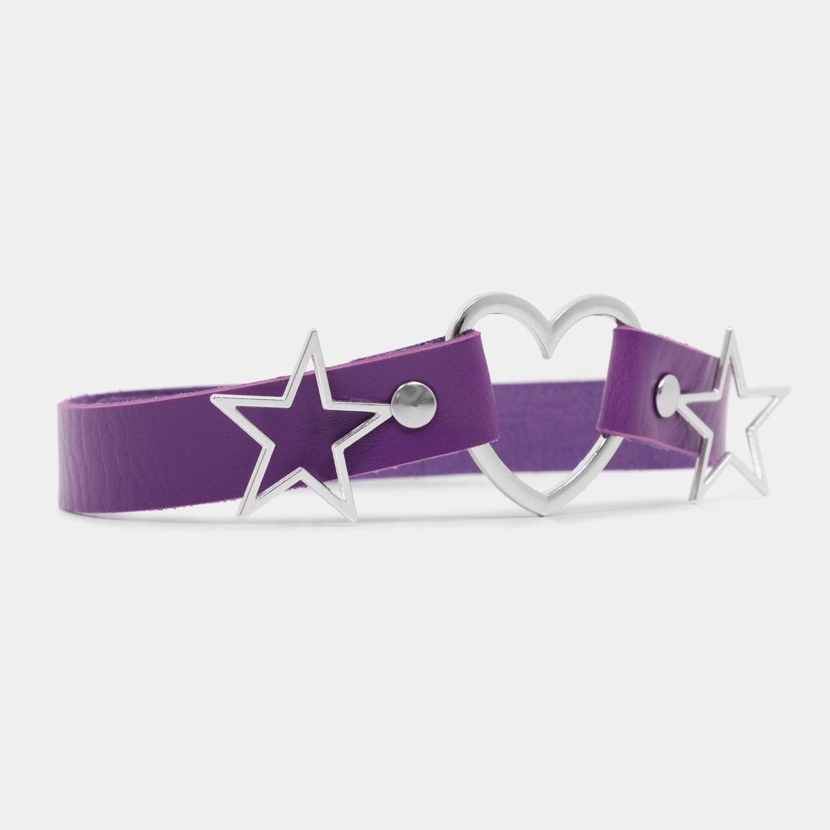 Purple Starshine Choker - Accessories - KOI Footwear - Purple - Three-Quarter View