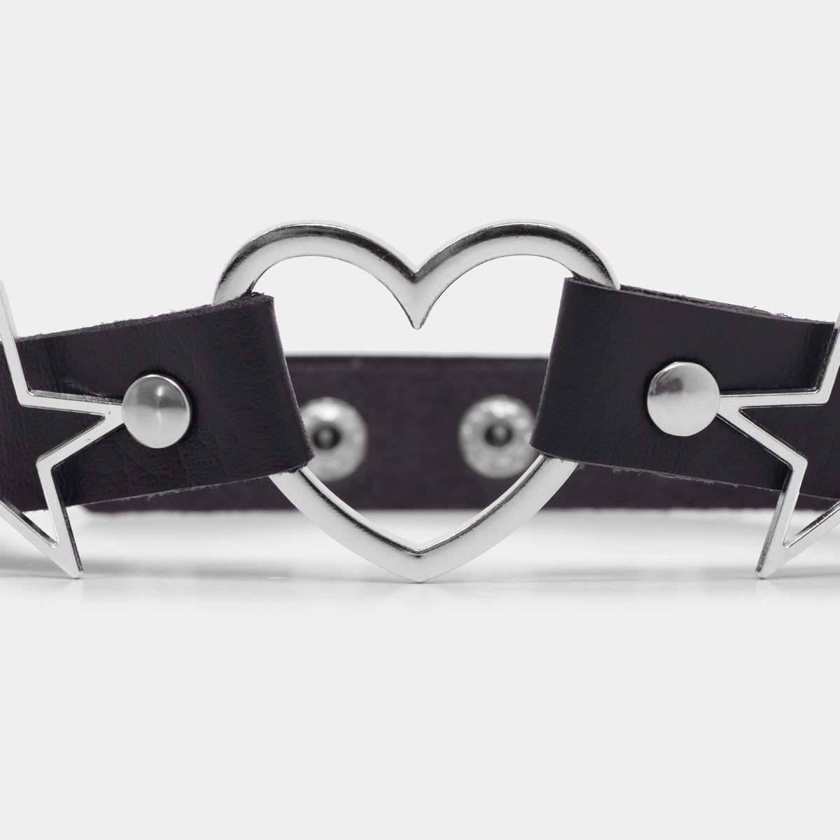 Black Starshine Choker - Accessories - KOI Footwear - Black - Heart Detail