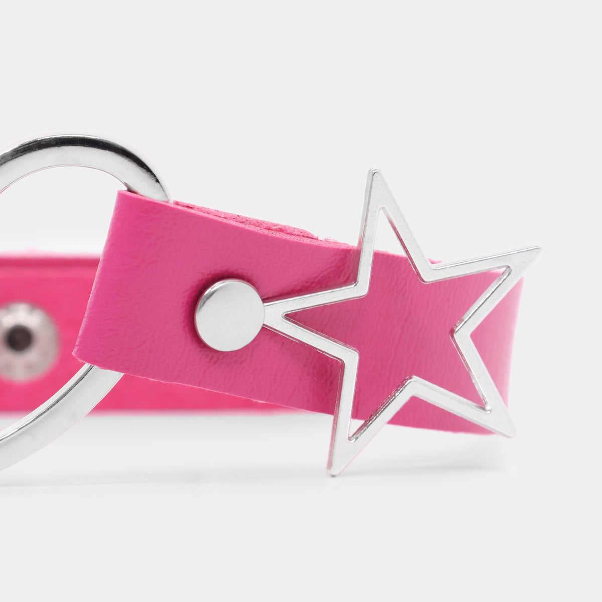 Pink Starshine Choker - Accessories - KOI Footwear - Pink - Side Detail