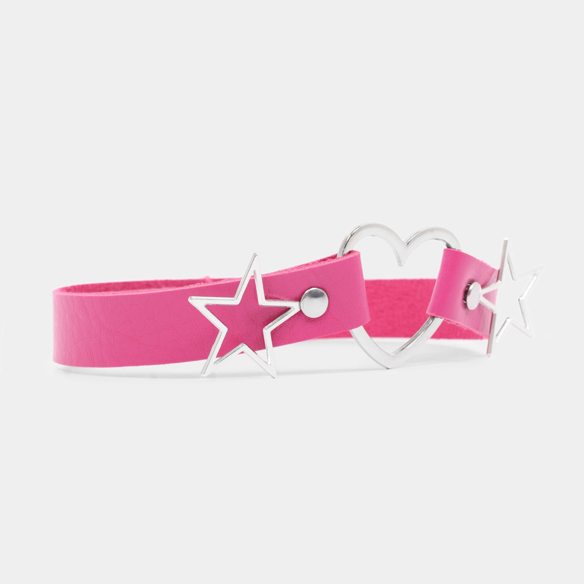 Pink Starshine Choker - Accessories - KOI Footwear - Pink - Three-Quarter View