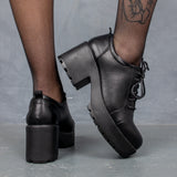 Rei Reloaded Chunky Shoes - Shoes - KOI Footwear - Black - Back and Side View