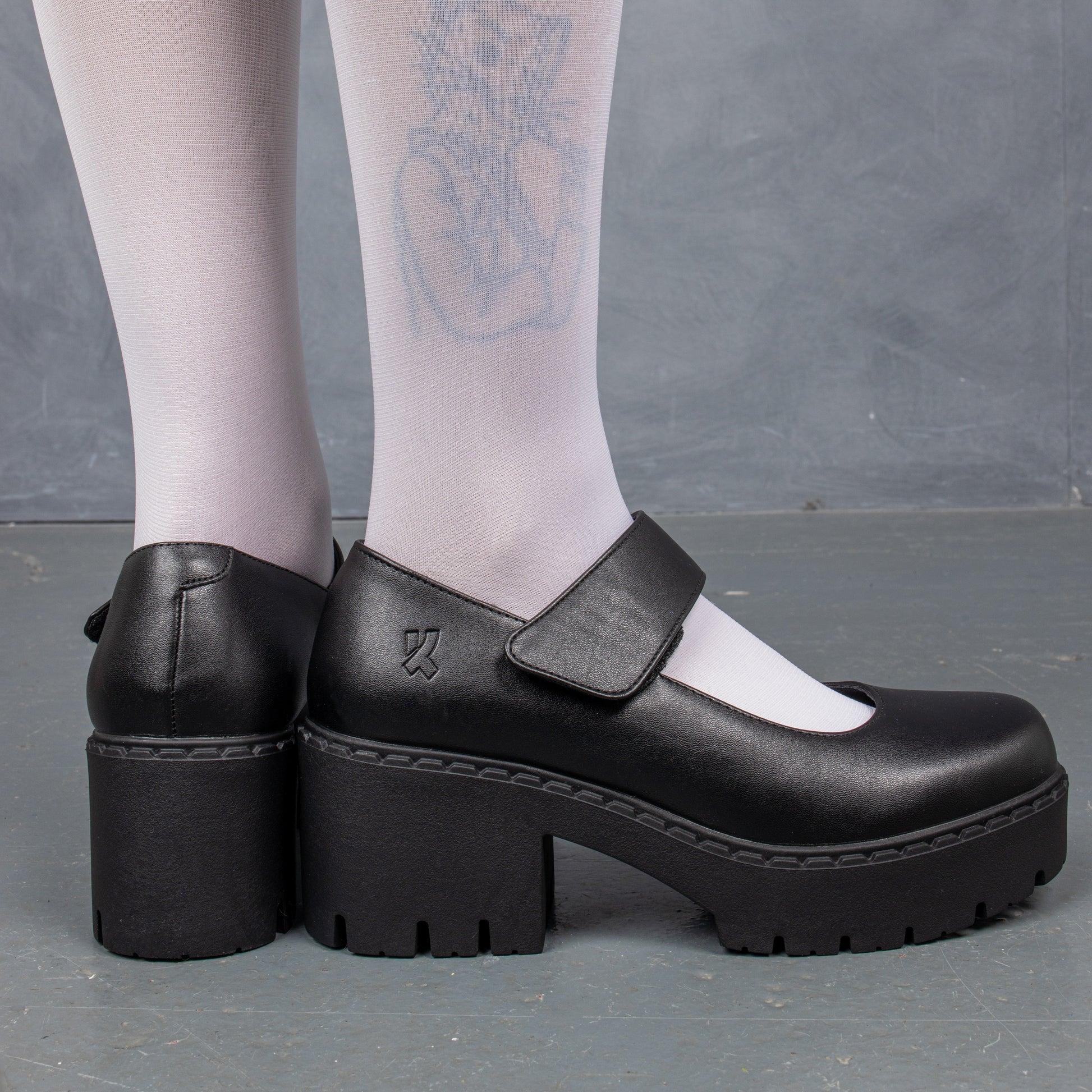 Beacons Switch Mary Jane Shoes - Mary Janes - KOI Footwear - Black - Back and Side View